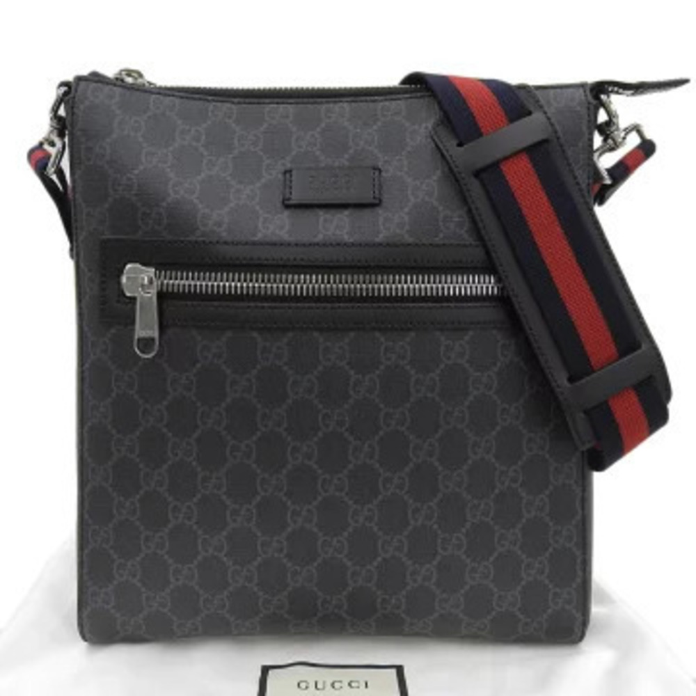 Gucci Logo GG Bag Black Crossbody Supreme Shoulder - Picture 2 of 7